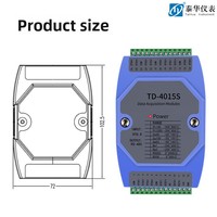 Module d'acquisition de température industriel multi-canaux en plastique avec thermistance Pt100, isolé pour carte Modbus 485 TAIHUA TD-4015S