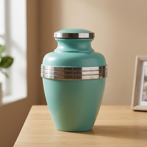 Urne funéraire écologique et biodégradable en métal, style cercueil, pour adultes et animaux de compagnie, artisanale, pour crémation, enterrement à domicile, artisanat indien - Product Image 3