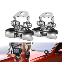 Support de fixation universel WLB3 en acier inoxydable pour barre de lumière de travail LED sur pare-brise, accessoires de montage pour voiture, lot de 2