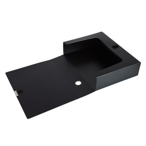 Comix HC-75 <b>A4</b> 75Mm PP <b>File</b> <b>Box</b> Document Organizer Office Storage Rectangle Standing Type Simple Style Blue Black - Product Image 4