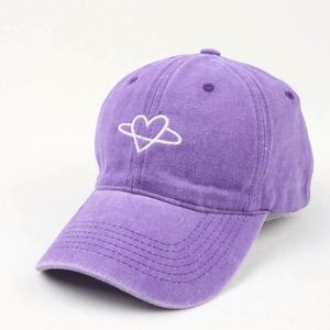 Custom Heart Embroidery Logo Vintage Washed Cloth Plain Your Own Design Trucker <b>Hat</b> Wholesale - Product Image 3