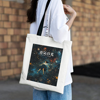 Muestra gratis de lujo Cómodo y suave Reutilizable Bolsas de lona de algodón creativas de alta calidad Bolsas de almacenamiento Patrón personalizado