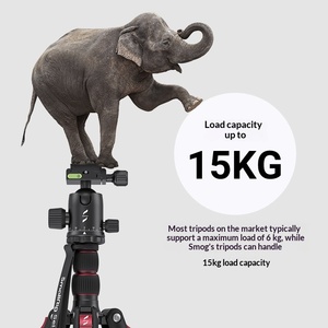 [Colaboración Smog North Tropic <span class=keywords><strong>Cancer</strong></span>] Trípode <span class=keywords><strong>de</strong></span> Aleación <span class=keywords><strong>de</strong></span> Aluminio para Cámara DSLR y Teléfono, para Transmisión en Vivo, Cabezal <span class=keywords><strong>de</strong></span> Bola, Carga <span class=keywords><strong>de</strong></span> 5-15 kg - Product Image 3