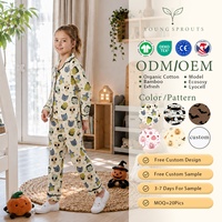 Conjunto de Pijama de Algodón Orgánico para Adolescentes, con Botones al Frente, Diseño de Dibujos Animados de Halloween, Estampado Personalizado con Foto Familiar, Cómodo y Suave, OEKO-TEX