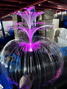 Cadena Solar Forma de Medusa 25cm Diámetro Colorido Fibra Óptica Jellyfire Lámpara Exterior Impermeable Paisaje Piso Insertar Lámpara - Product Image 5