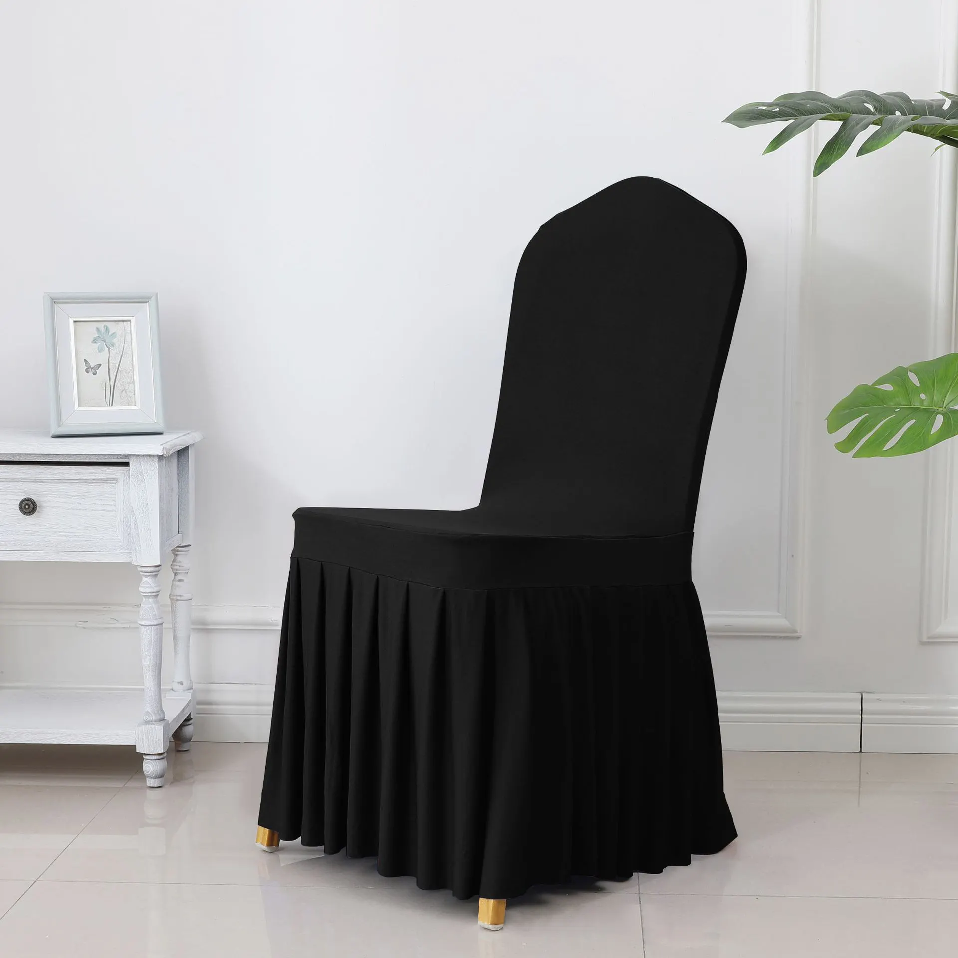 Wedding Protector High Elastic Chair Cover Solid Spandex Stretch Wedding Chair Covers