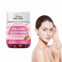 Gummies éclaircissantes pour la peau au glutathion et au collagène (60 unités) : Soutien OEM/ODM, modulent la réponse immunitaire, anti-photoâgning