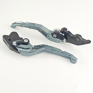Levier d'embrayage et de frein CNC en aluminium Qiangye pour moto, 8 trous, frein à disque avant, frein à tambour arrière, guidon noir, rouge, bleu, argent, or - Product Image 3