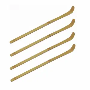 Bambus Reusable White Long Bamboo Fibre Spoon Mini Food Tea Scoop Custom Logo Handmade Matcha Tea Measuring Bamboo Scoop For Tea