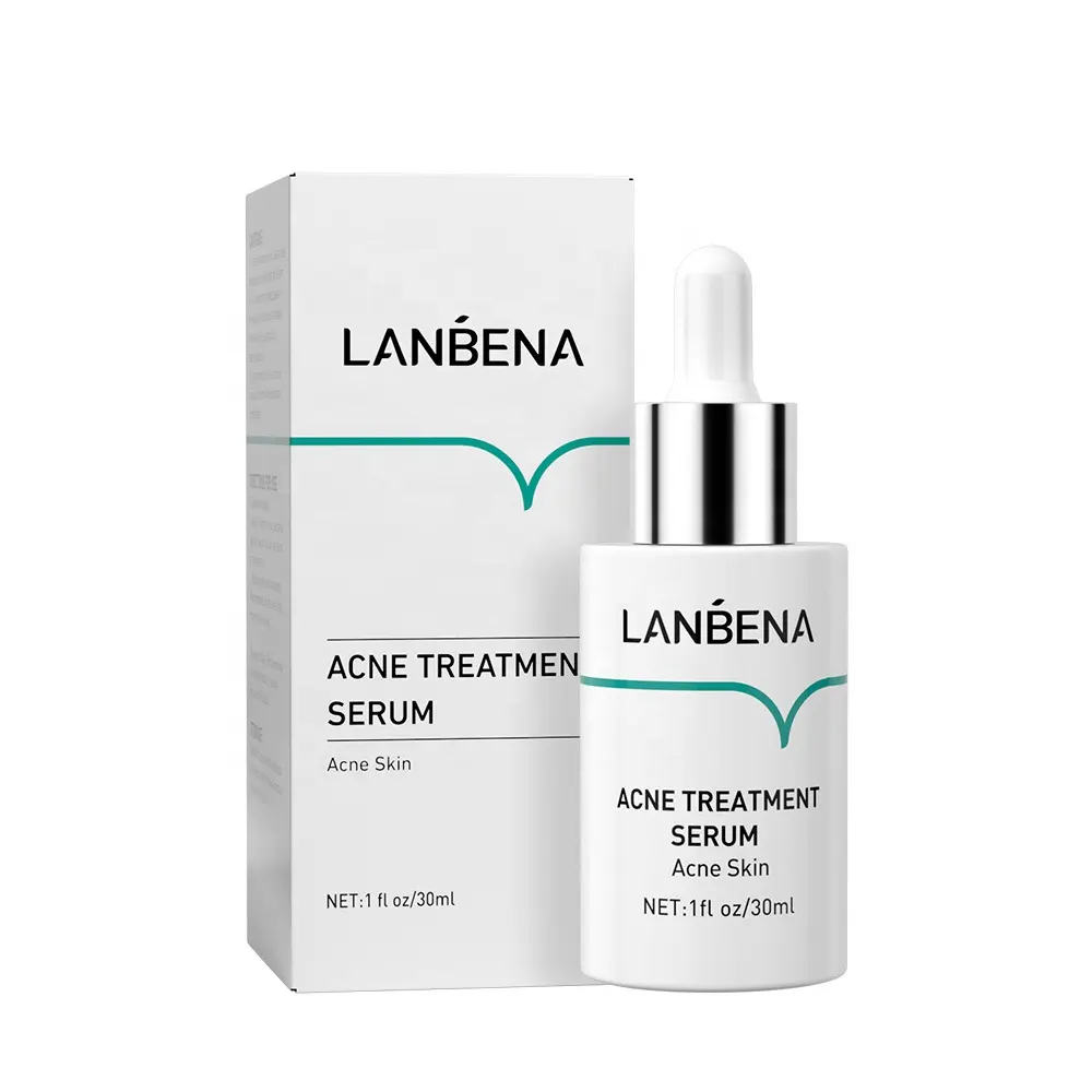 LANBENA sérum de traitement de l'acné, Solution Anti-acné, réduit les marques, rétrécit les Pores, répare en profondeur, renforce le fond de la peau 30ML
