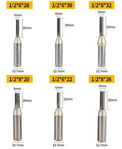 Darden 0124 TCT punta per Router diritta 3 Slot punte per Router CNC per la lavorazione del legno 1/2 con gambo TCT scanalatura diritta ODM/OEM - Product Image 4