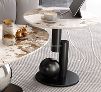Table basse ovale en dalle de roche, luxueuse et moderne, idéale pour une utilisation à la maison dans les petits appartements minimalistes, nouvelle table basse créative