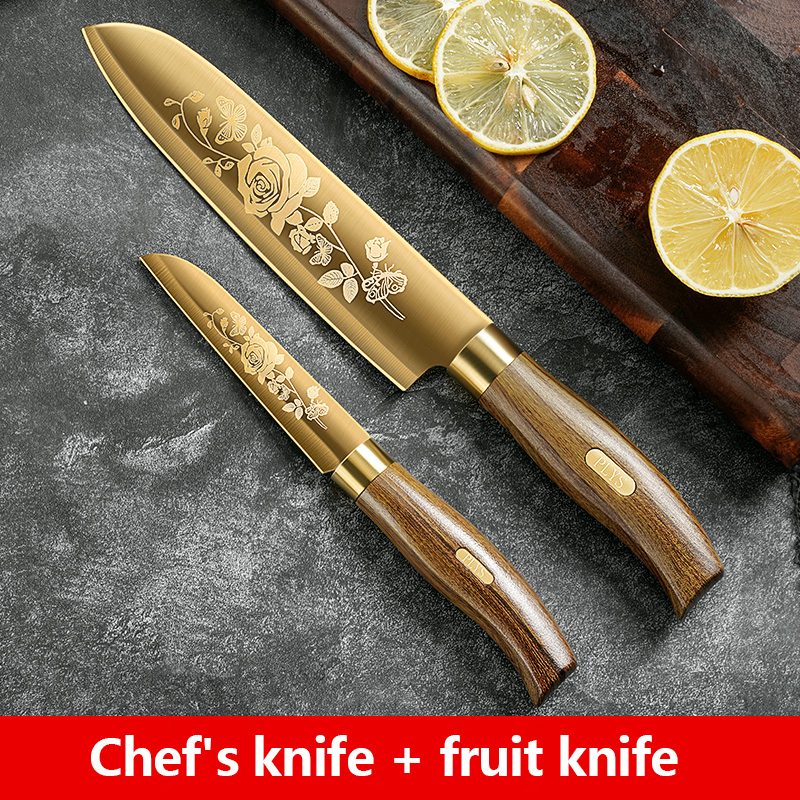 2 pezzi-coltello da Chef + coltello da frutta