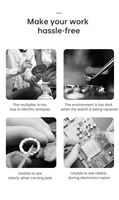 1600X Digital Microscope 12MP Electronic Video Microscopes 7 Inch IPS Screen Soldering Microscope with 28 LEDs