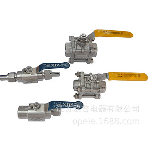 Robinet à bille Qg Qy1 1/2 pouce en acier inoxydable pour gaz haute pression avec poignée bleue et jaune pour usage industriel - Product Image 5