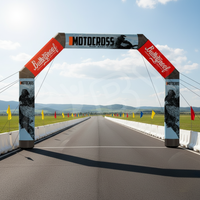 Arc gonflable publicitaire à moitié personnalisé ligne de départ arche de marque arche de course sportive porte pour événement en plein air souffleur d'arche d'air