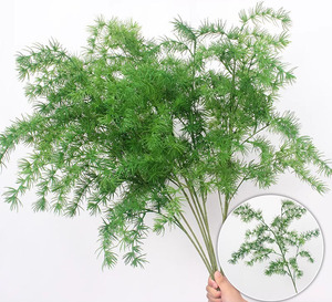 Vente en gros de plantes vertes artificielles Feuilles vertes pour décoration de mariage en forêt Arrangement floral de fond - Product Image 5