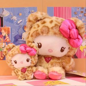 アメリカ3-5日配達卸売りギャルクマヒョウハロキティぬいぐるみチーターハロキティぬいぐるみ人形バッグファジーソフトハガブルぬいぐるみ - Product Image 5