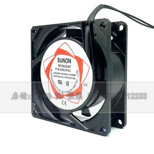 Ventilateur de refroidissement Sunon SF8025AT 80x80x25mm 220V AC, ventilateur axial, référence 2082HSL, protection contre les surtensions - Product Image 2