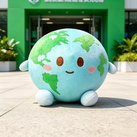Mascotte en peluche globe terrestre personnalisée, jouets en peluche en forme de carte du monde, OEM ODM, logo personnalisé imprimé, cadeau promotionnel pour événements, vente en gros