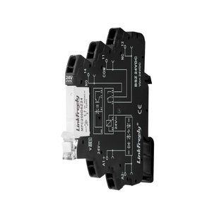 Módulo de Relé Intermedio Delgado de 24 VCC, Conexión de Abrazadera de Tensión, Riel DIN, Interruptor LED PLC, Contacto AgSnO 1NO 1NC - Product Image 3