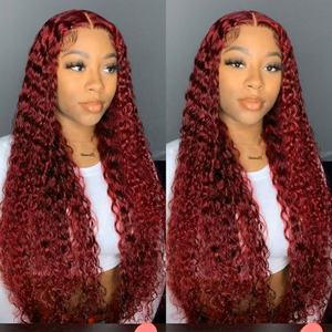 Wholesale Natural HD Deep Wave Raw Brazilian <b>Human</b> <b>Hair</b> Full <b>Lace</b> Front <b>Wig</b> Small Transparent for <b>Lace</b> Glueless Virgin <b>Hair</b> - Product Image 3