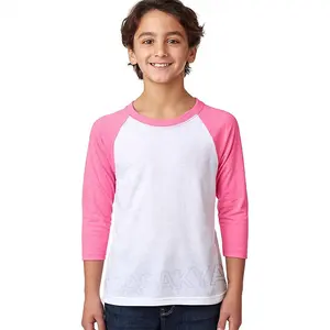 Baby Boys T Shirts Summer 3/4 Sleeve Tshirts for Boys Cotton Breathable Kids Tops Outwear Print Kids Shirt Boy Clothing