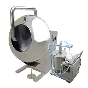 small dry fruits nuts peanuts almond automatic spraying chocolate coating machine
