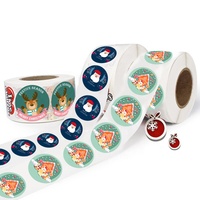 Impression personnalisée vinyle pvc étanche autocollant cadeau de Noël joyeux noël fenêtre autocollants étiquettes