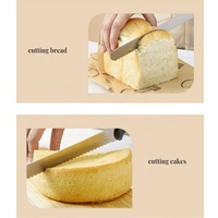 AMSZL Couteau à toast dentelé de haute qualité de 16 pouces Outil de cuisine en métal à faible coût avec poignée en PP pour le pain et les gâteaux