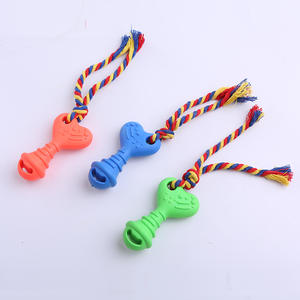 Hersteller Großhandel orange grün blau Liebe Stern Knochen Zauberstab Haustier Hund tpr mit Seil Spielzeug Set - Product Image 3