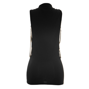 วิวิบลุค J26DS135 ชุดเดรสฤดูร้อนผู้หญิงเซ็กซี่แขนกุดโซ่แขวนแบบกลวงปาร์ตี้ชุดมินิลำลอง - Product Image 6