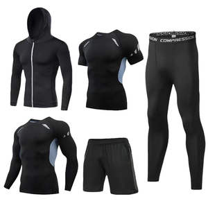 Ropa Deportiva Casual para Hombre, Transpirable, Talla Grande, de Secado Rápido, de Primavera, Pantalones de Manga Larga de Punto, Diseño Sólido, para Correr - Product Image 1