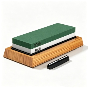 Pierre à aiguiser double face, élimination des bavures et polissage fin, rend les couteaux ternis aiguisés en deux étapes pour les couteaux de cuisine - Product Image 3