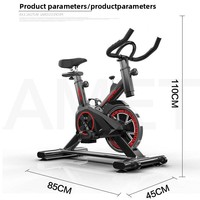 Bicicleta Estática Vertical para Uso Doméstico con Monitor LCD - Bicicleta de Ciclismo Indoor, Carga Máxima de 120 kg, Funciona con Batería