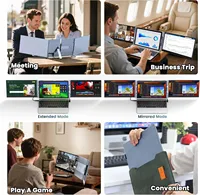 S8 PRO Dreifach-Laptop-Monitor-Erweiterung 1080P FHD Tragbarer IPS-Bildschirm für Macbook Windows Produktivität