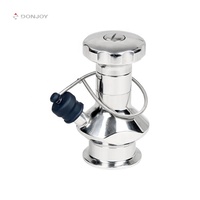 Válvula de muestreo aséptica de Tres abrazaderas aséptica de reinicio automático sanitario Acero inoxidable 1/2"