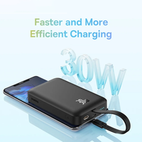 Batterie externe magnétique Baseus 30W 10000mAh avec charge rapide PD et câble intégré pour iPhone 17