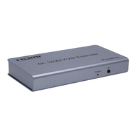 Extender KVM HDMI Metal 4K 30Hz 120M, Transmitter dan Receiver HDMI, Mendukung IR, Keyboard, dan Mouse