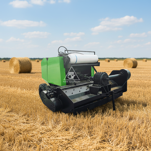 Presse à balles et ensacheuse combinées pour tracteur, avec fonction de récolteuse d'herbe, de coupe et de balles. - Product Image 1