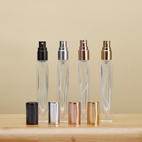 Fond épais Vintage 10ml 15ml Mini Rond Carré Clair Bouteilles De Parfum Rechargeables 10ml Échantillon De Qualité Verre Décantations De Parfum