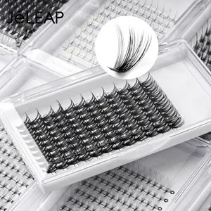 Private label high quality 40D 0.07 C D curl heat bonded pre bond segment cluster lashes extra fluffy diy eyelash extensions