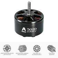 Moteur Brushless Flashhobby A5020 230KV 4-12S à Couple Élevé pour Drone de Course FPV avec Hélice de 15 Pouces, Avion, Multicoptère, Support OEM
