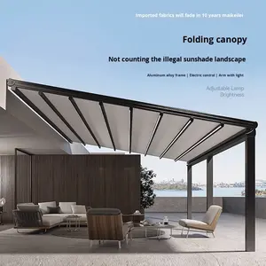 <span class=keywords><strong>Toldo</strong></span> Plegable Manual de Aleación de Aluminio, Retráctil, para Exteriores, Restaurante, Patio, Villa, Parasol, Aislamiento Térmico - Product Image 4