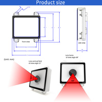 Module de scanner QR intégré Ecodesky EMT8652SC à luminosité variable, lisible en lumière forte et faible, USB RS232 pour validateur de bus