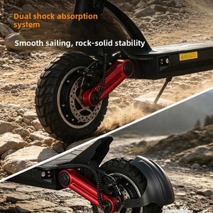 Trottinette électrique Fanlin MX19 à deux roues, double moteur, double propulsion, 1600W, pliable, pour adultes, batterie au lithium 150kg, MX19 Dual-Moto - Product Image 3