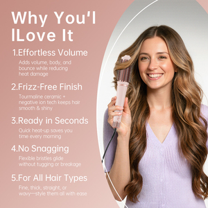 Modelador de Cabelo Profissional com Motor Sem Escovas de Alta Velocidade de 1400W, Controle de 3 Velocidades, Alisador e Modelador de Cabelo - Product Image 3