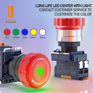 LANBOO 22MM 25A interruttore di arresto di emergenza a contatti rimovibili testa a fungo Design in metallo 1NC 2NC Max 250V per un facile cablaggio - Product Image 6