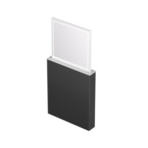 Table de toilette moderne de luxe avec miroir électrique escamotable et éclairage LED - Product Image 4