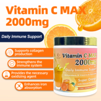 Poudre de Vitamine C 2000mg Max Nouvelle Formule Quotidienne pour le Soutien Immunitaire et la Production de Collagène